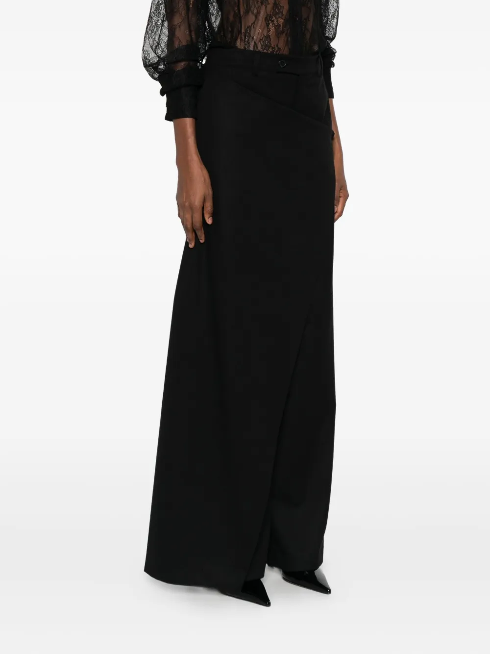  The Nina Studio Wrap-effect Trousers - Black 
