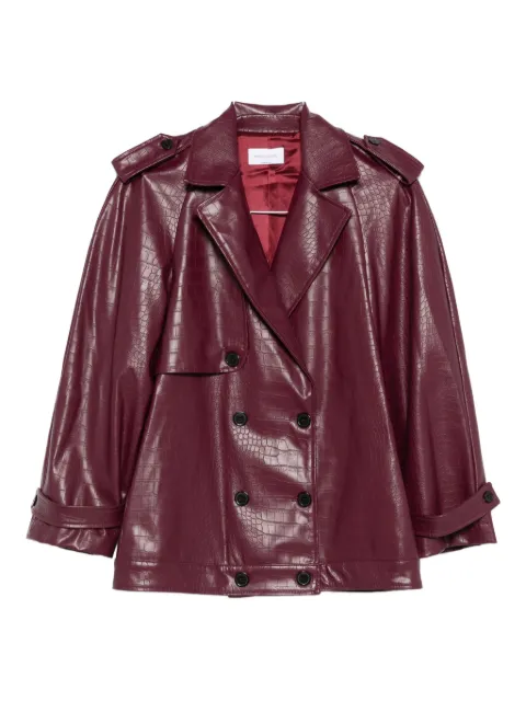THE NINA STUDIO double-breasted leather jacket