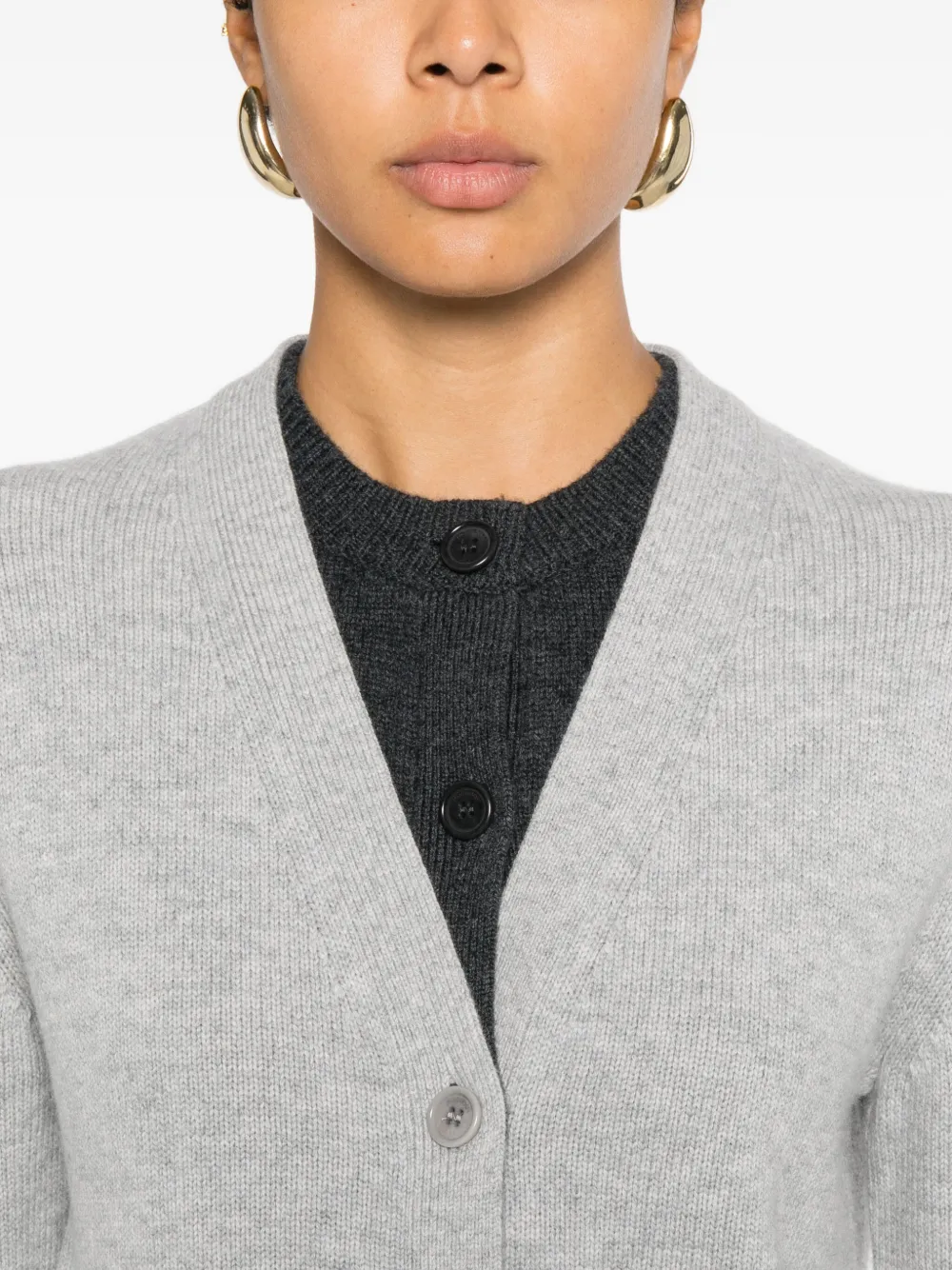 Jw Anderson Buttoned Cardigan In Gray