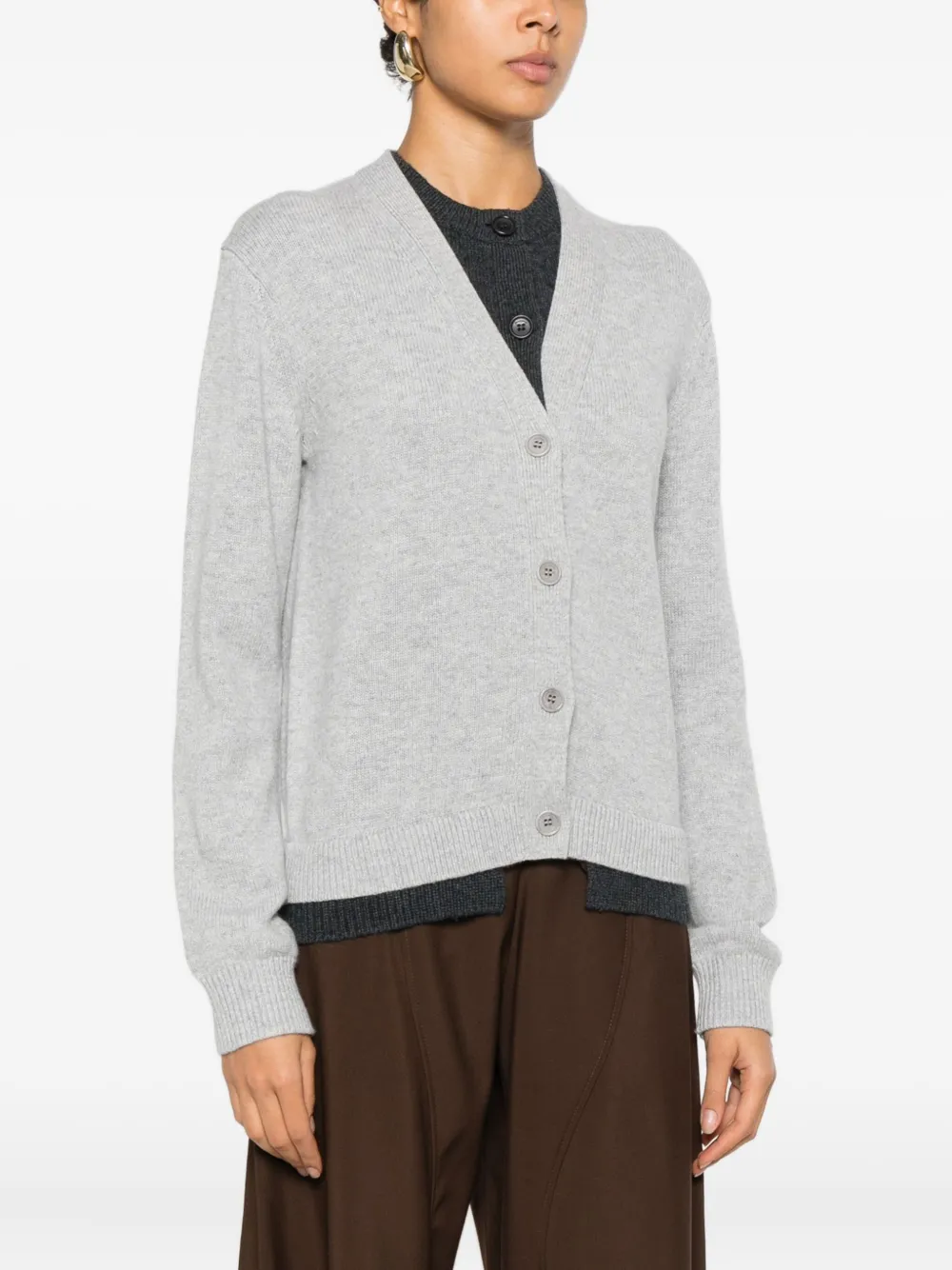 Jw Anderson Buttoned Cardigan In Gray
