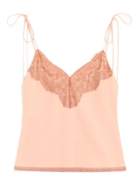 Valentino Garavani lace crepe de chine top