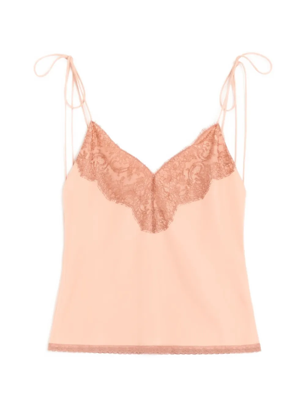 Valentino Garavani Top in cr�pe de Chine con pizzo - Rosa
