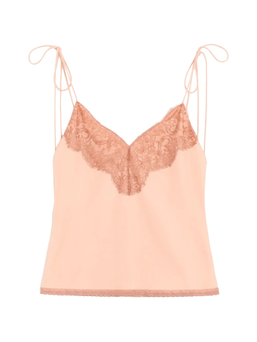 Valentino Garavani Top in cr�pe de Chine con pizzo - Rosa