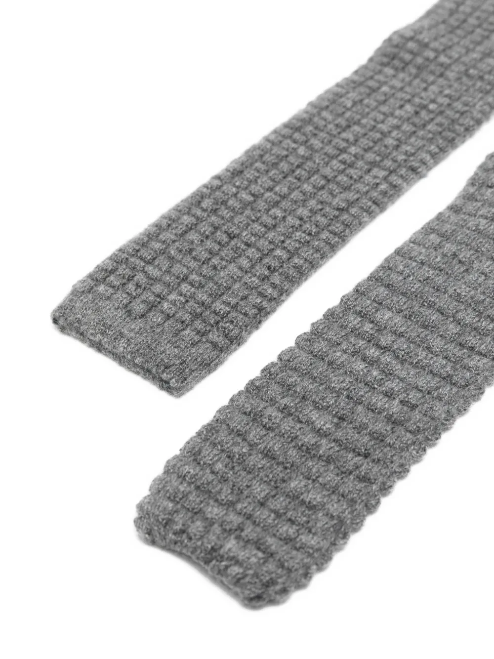  Canali Ribbed Tie - Grey 