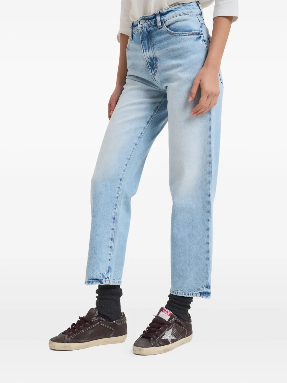 ICON DENIM Jeans met riemlussen Blauw