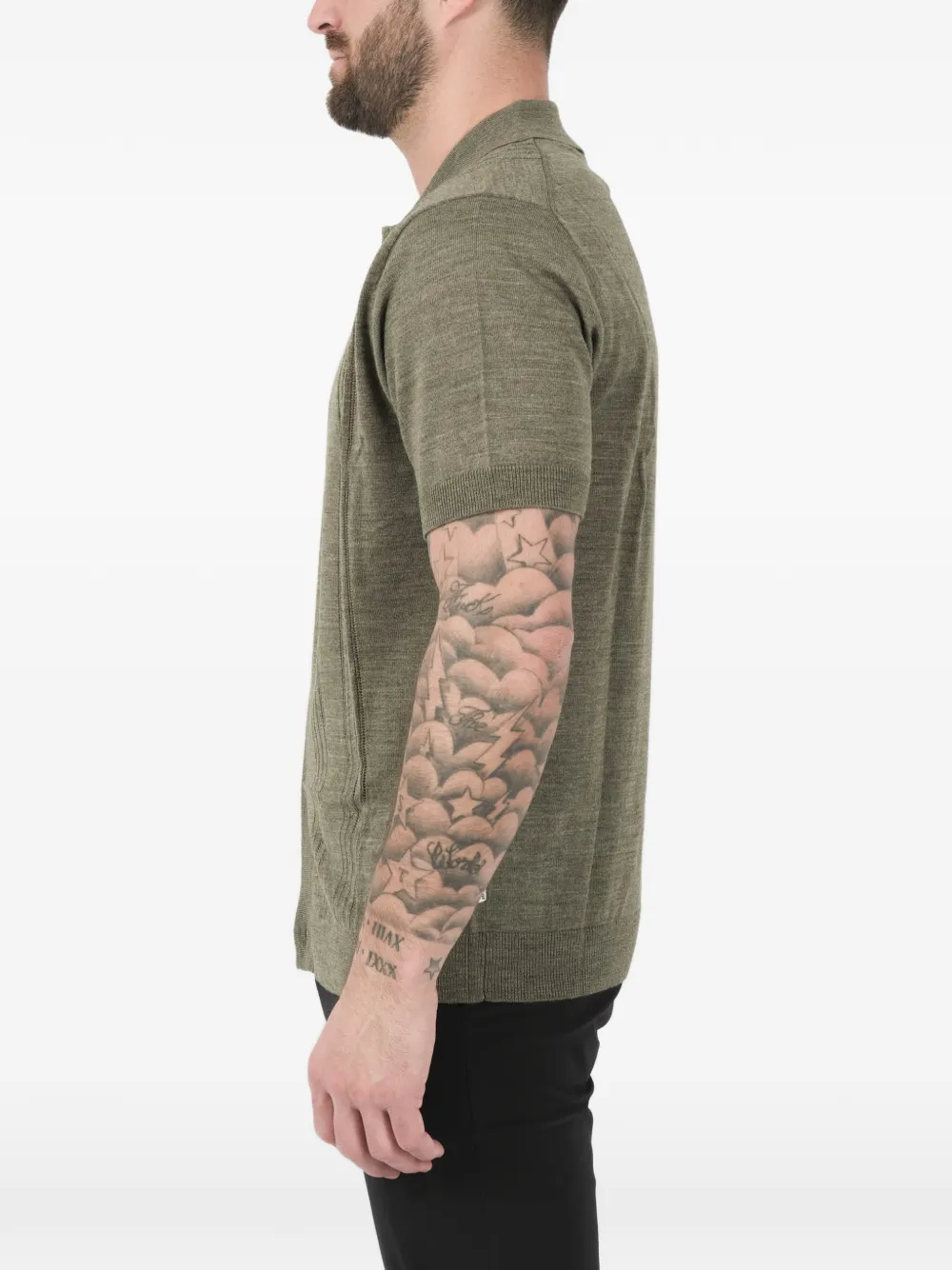  Nn07 Thor Textured Cardigan - Green 