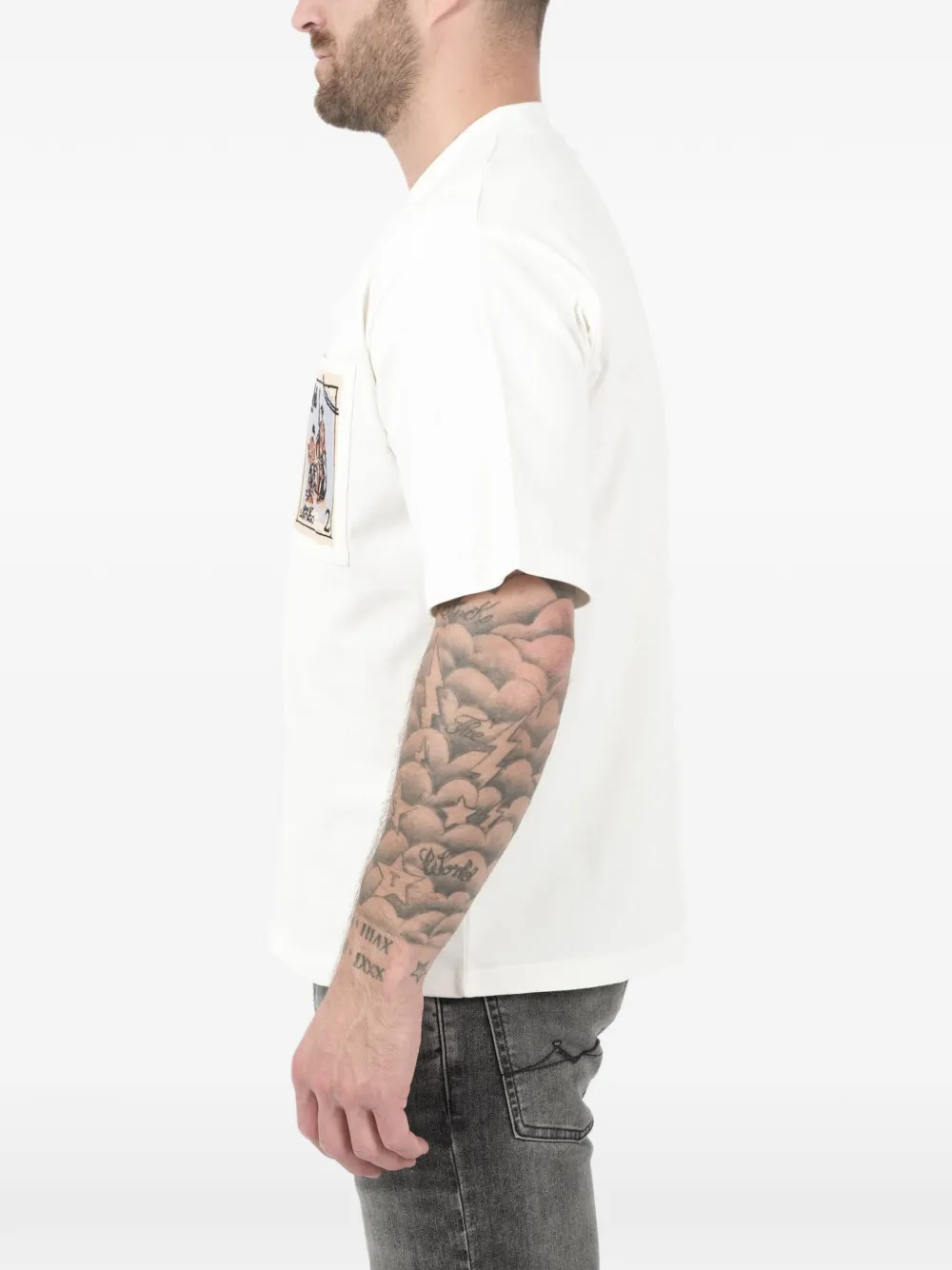 Che Printed Pocket T-shirt In White