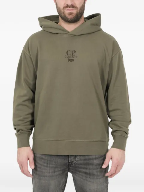 C.P. Company logo-embroidery hoodie