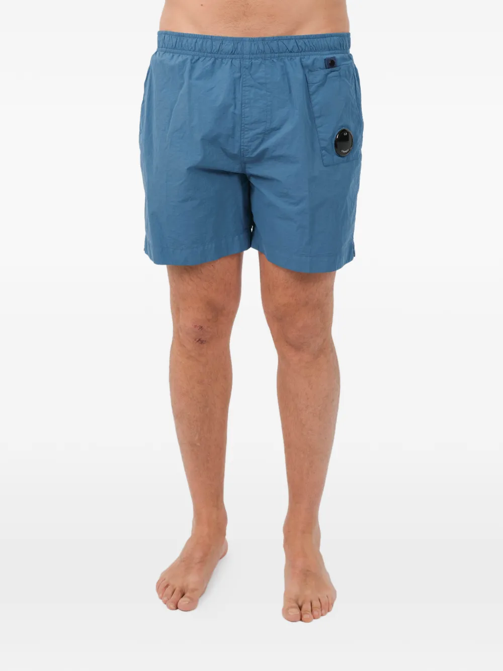 C.P. Company Costume da bagno con dettaglio Lens - Blu