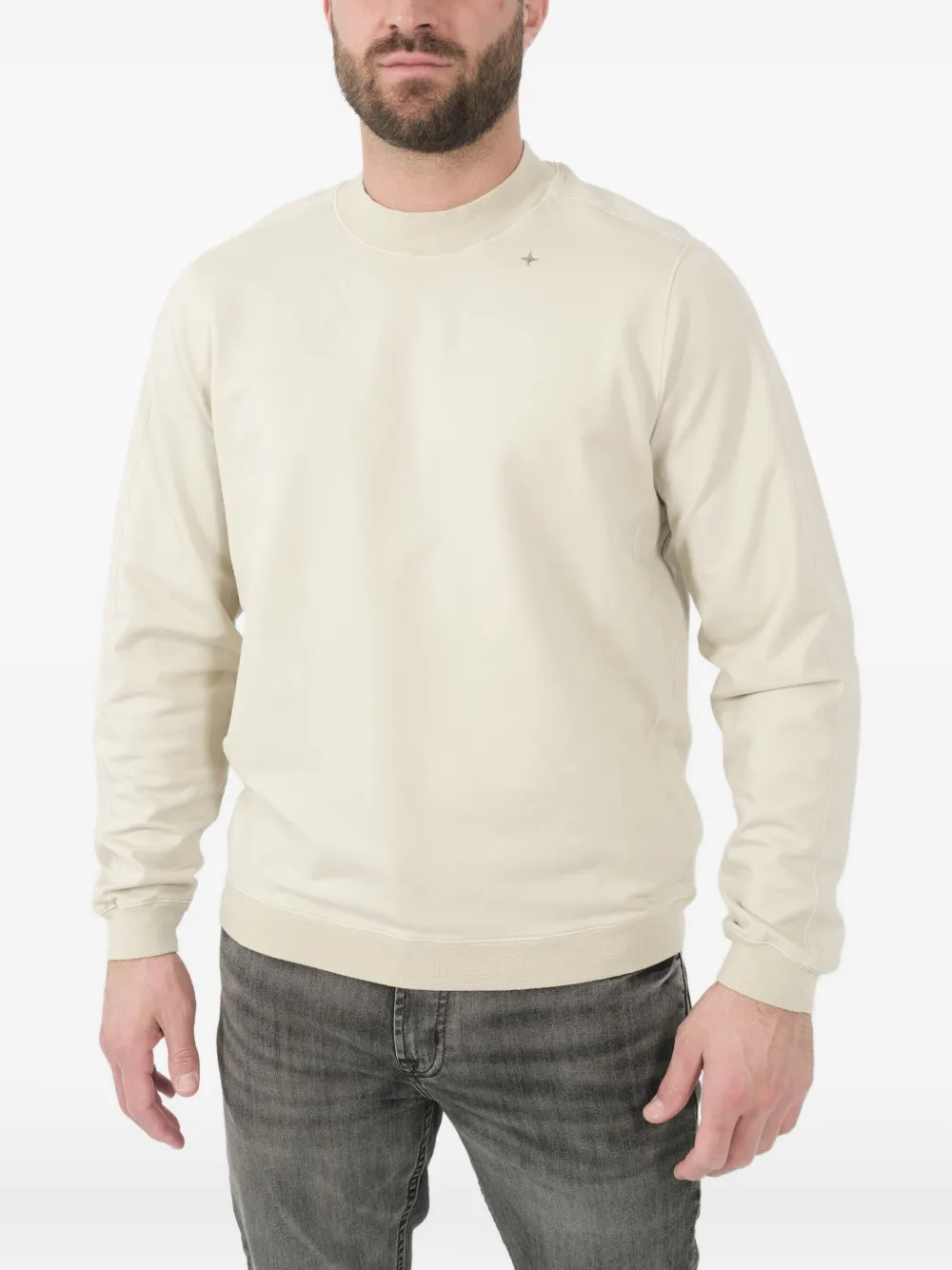 Stone Island Sweatshirt mit Rundhalsausschnitt - Weiß
