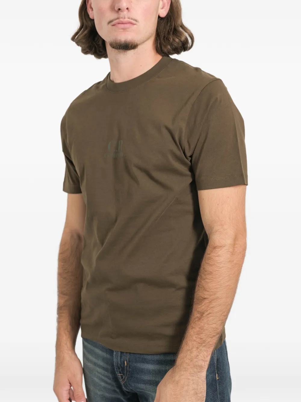 C.P. Company T-shirt con logo - Marrone