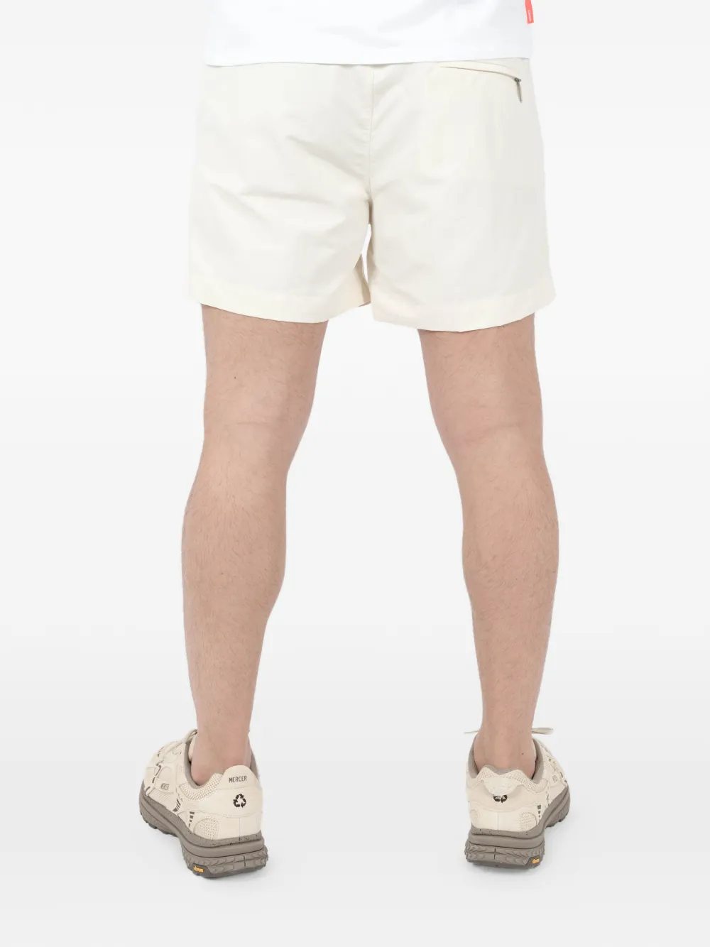  Ché Striped-waistband Shorts - Neutrals 