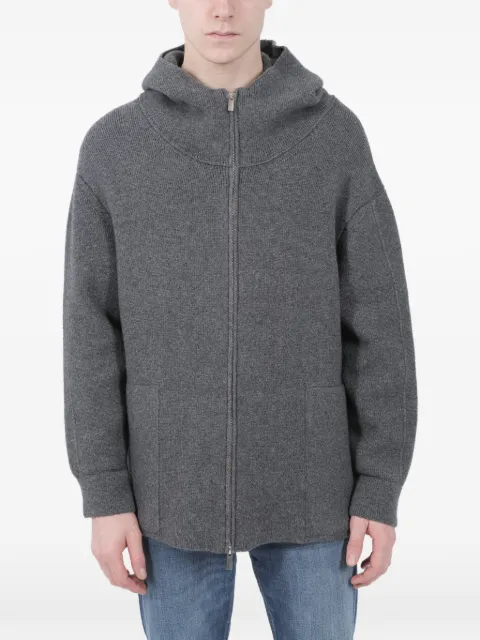 Re_branded Cardigan de capuz com zíper