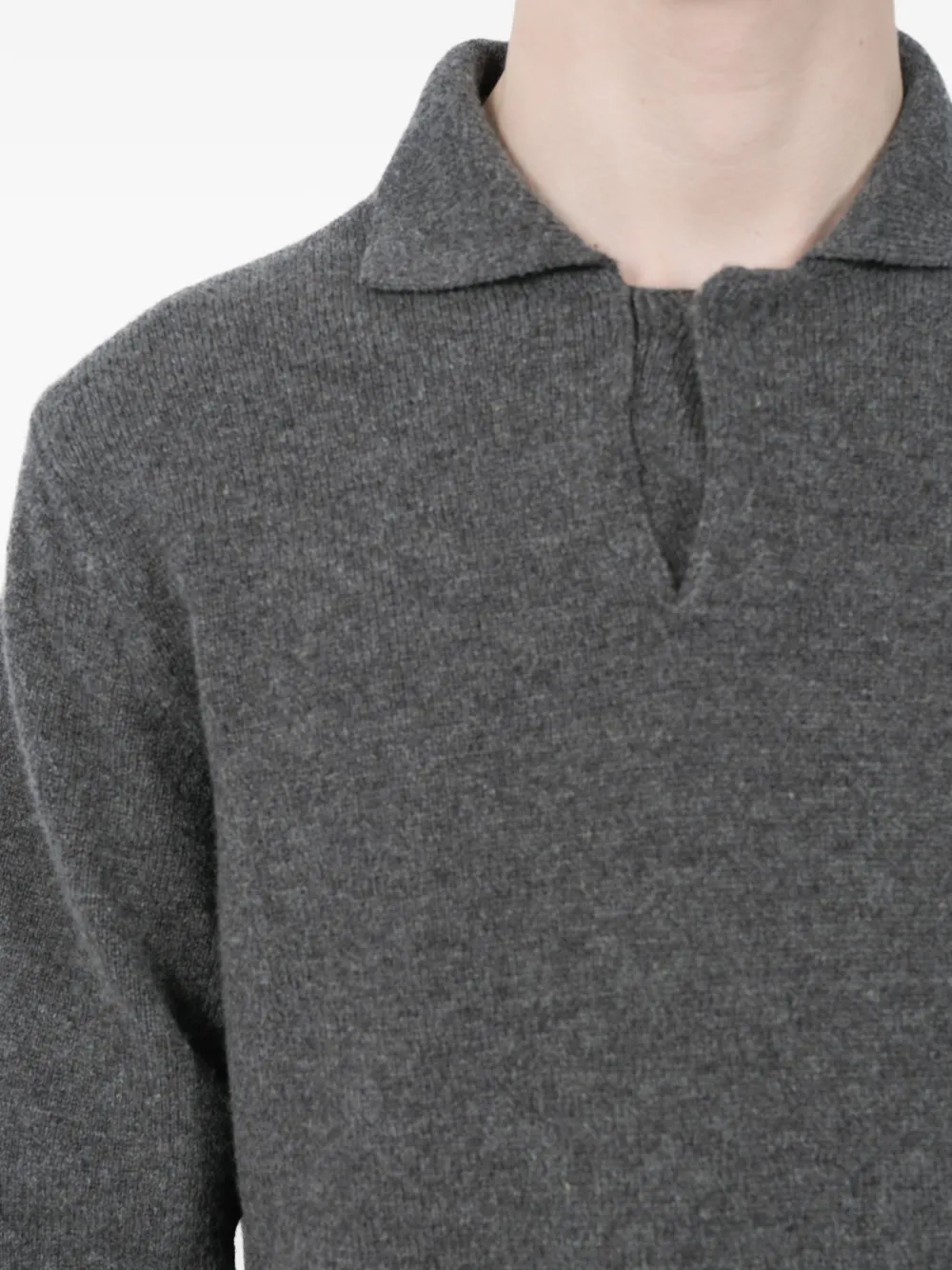 Zanone Poloshirt met gemêleerd effect Grijs