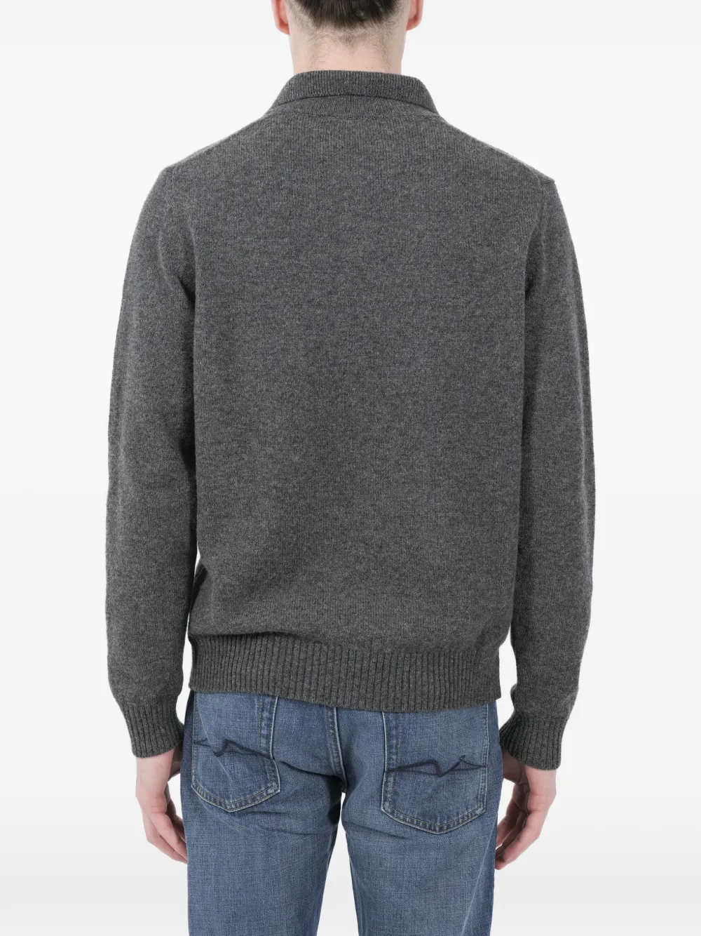 Zanone Poloshirt met gemêleerd effect Grijs