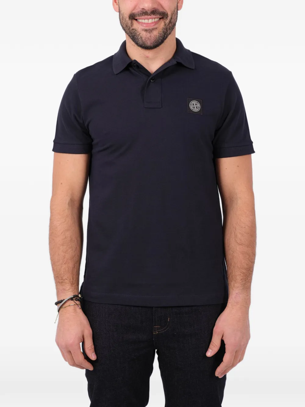 Stone Island Polo con applicazione - Blu