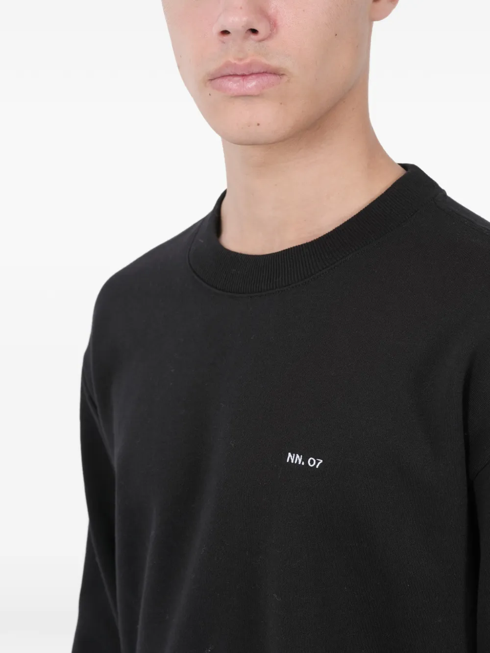 NN07 Briggs sweater met ronde hals Zwart