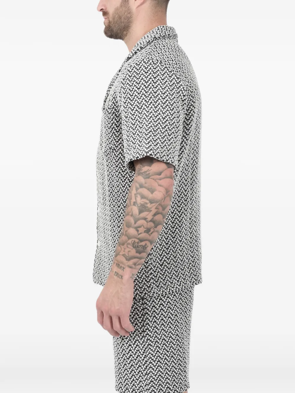  Nikben Patterned Short-sleeve Shirt - Black 