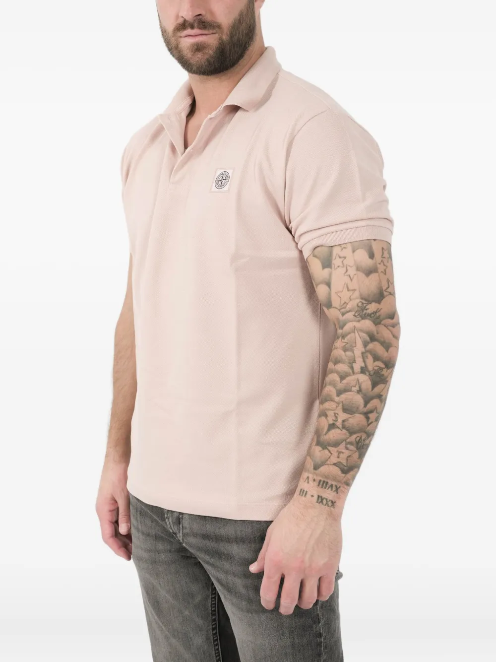 Stone Island Polo con applicazione logo - Rosa
