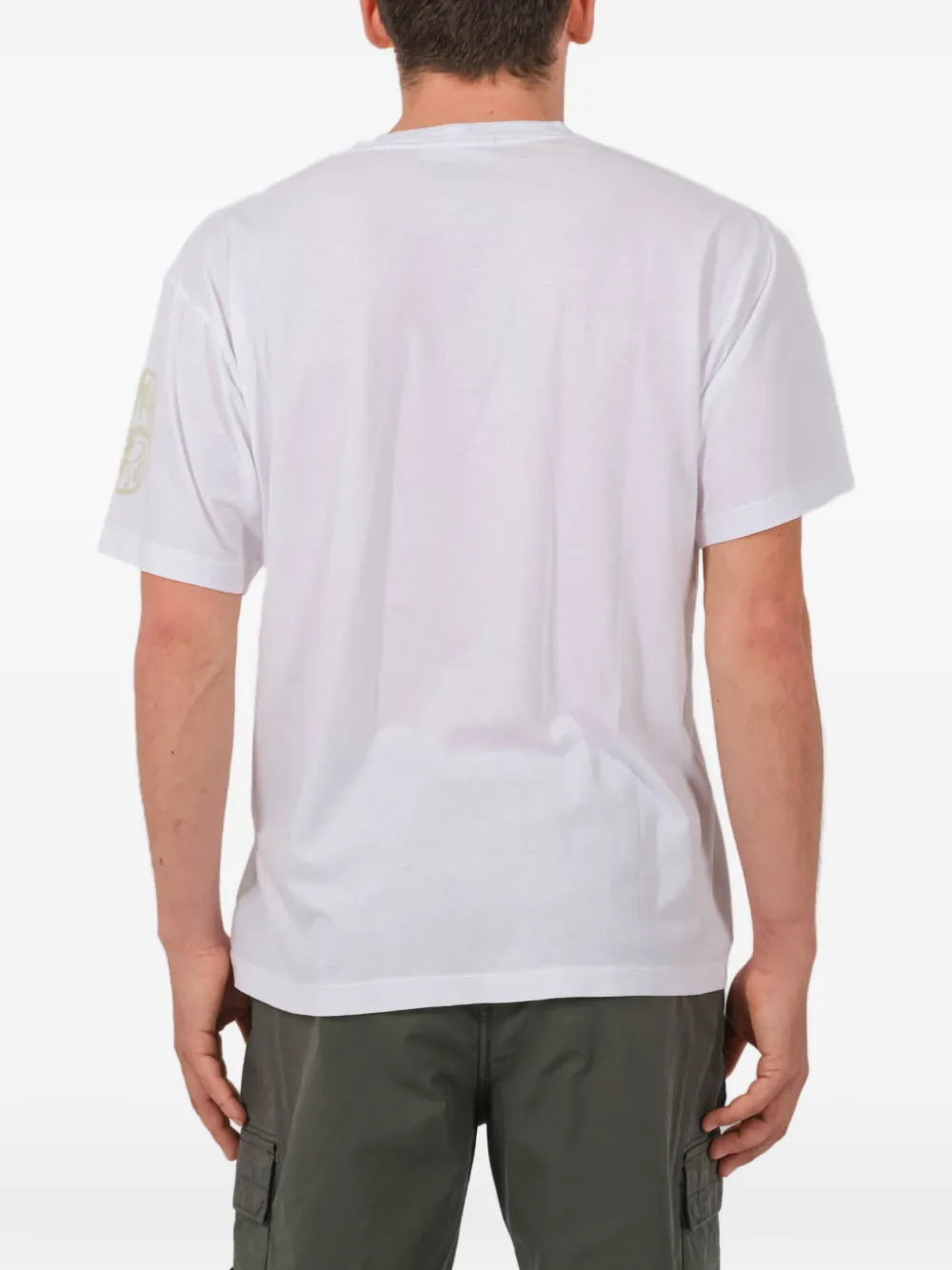 Stone Island T-shirt met logoprint Wit