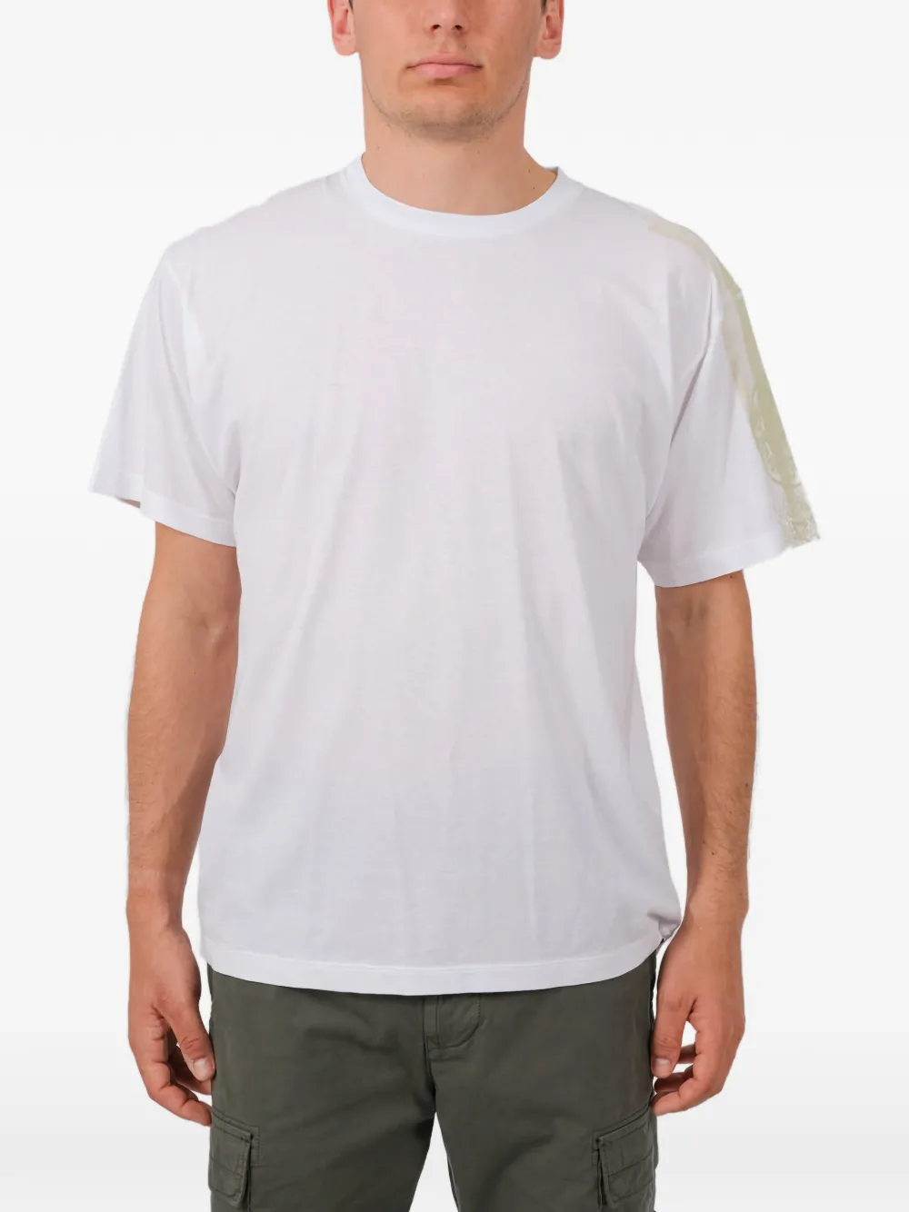 Stone Island T-Shirt mit grafischem Print - Weiß