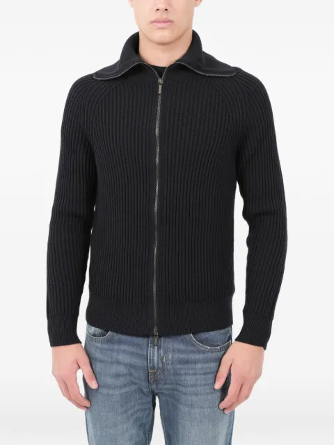 Zanone funnel-neck zip-up cardigan