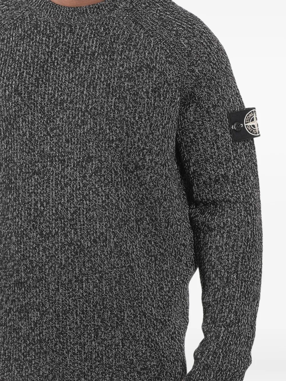 Stone Island Sweater met logopatch - Grijs
