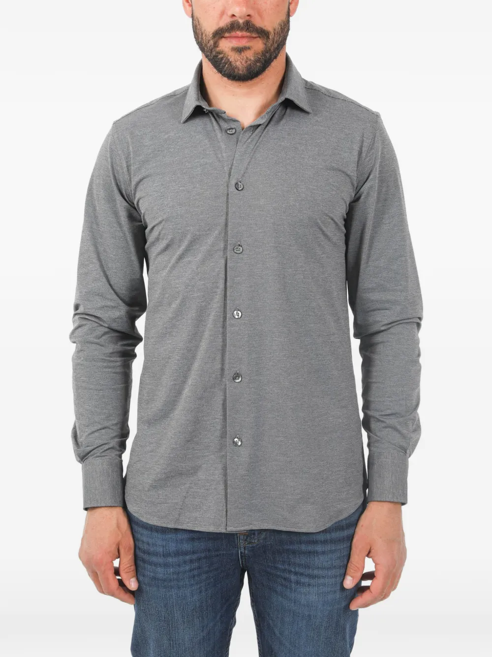 Rrd Mélange-effect Shirt In Gray