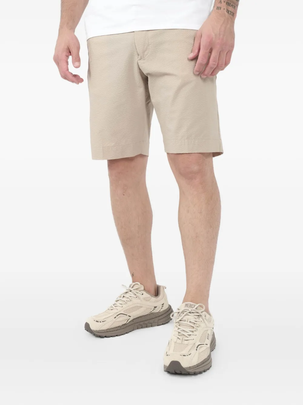 NN07 Shorts Billieshort con motivo seersucker - Toni neutri