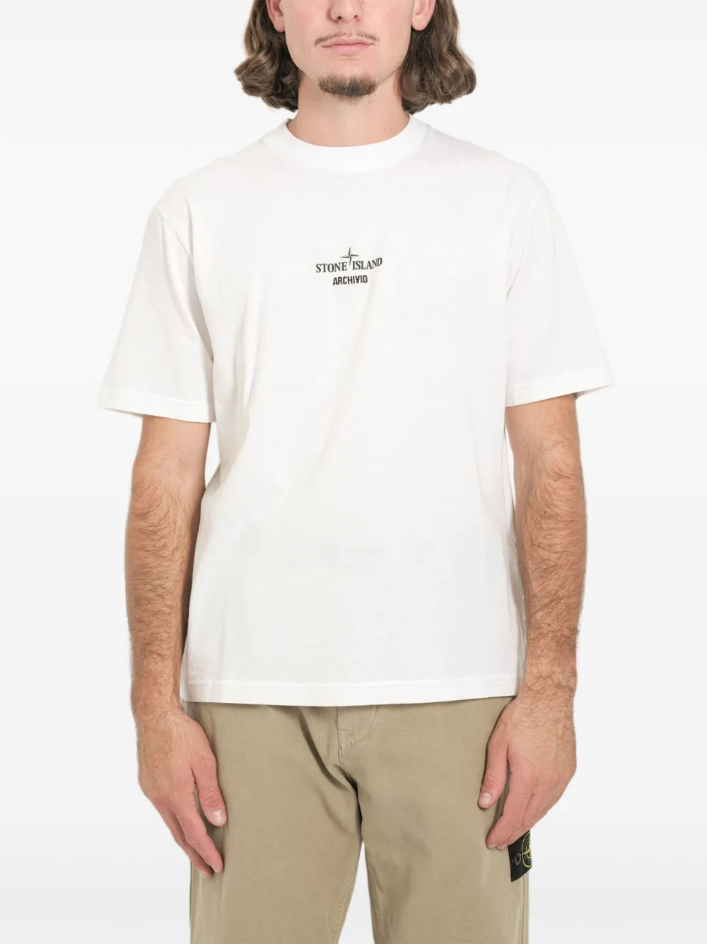 Stone Island playera con motivo gráfico | blanco | Image 1