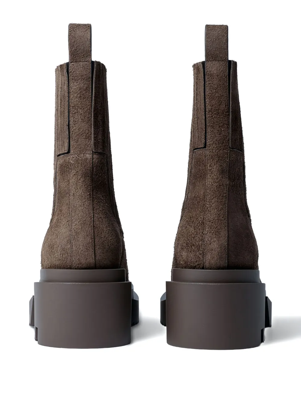 Rick Owens 80mm Suede Elasticated Boots In Brown
