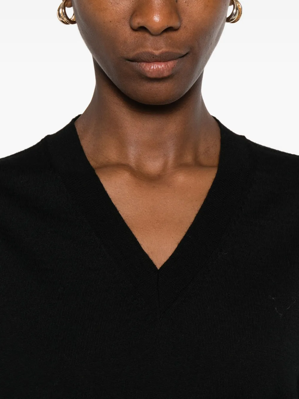 Peserico Top met V-hals Zwart