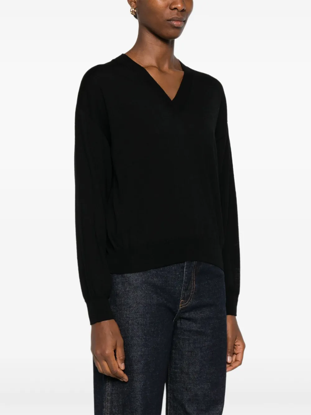 Peserico Top met V-hals Zwart