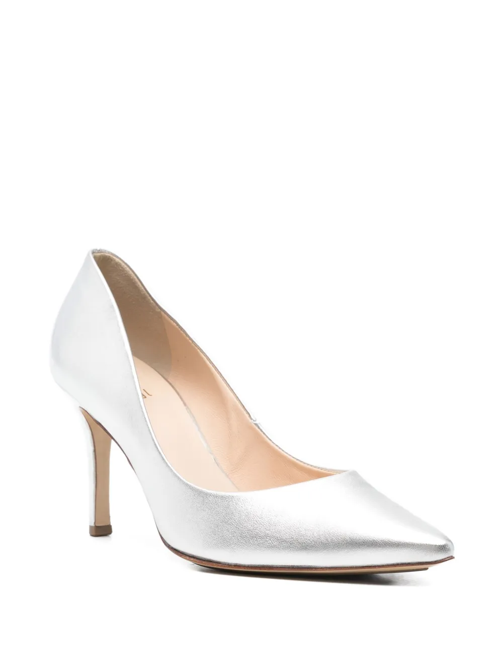 Hogl 70mm Boulevard Metallic-effect Pumps In Gray
