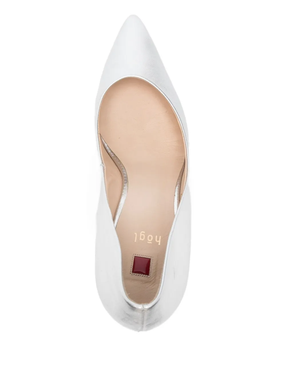 Hogl 70mm Boulevard Metallic-effect Pumps In Gray