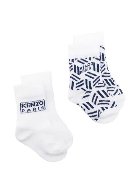 Kenzo Kids logo-jacquard socks (pack of two)