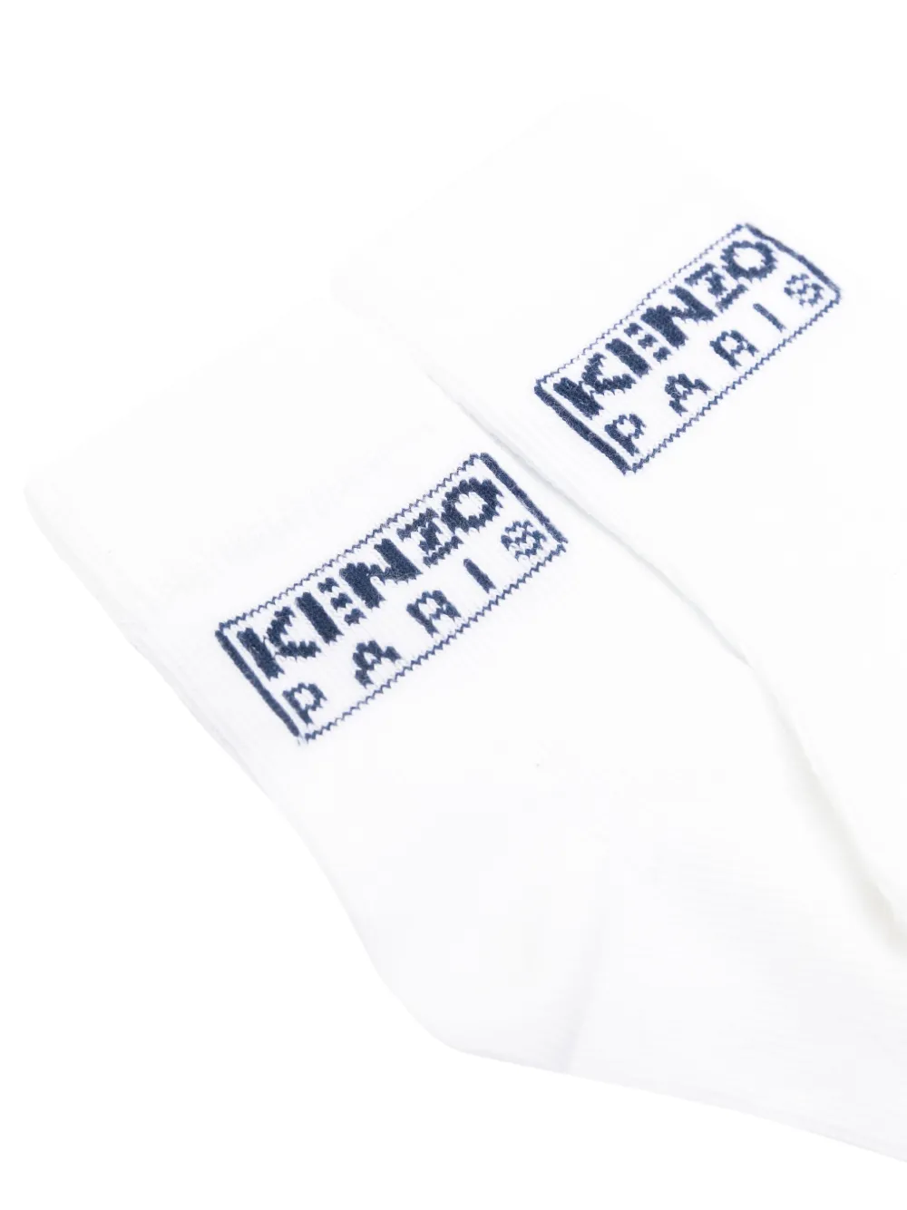 Kenzo Kids Twee paar sokken met logo-jacquard Wit