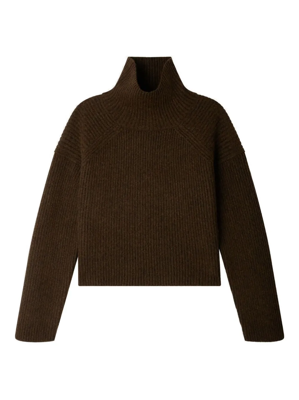 Soeur Flynn Ribbed Roll-neck Sweater In Brown