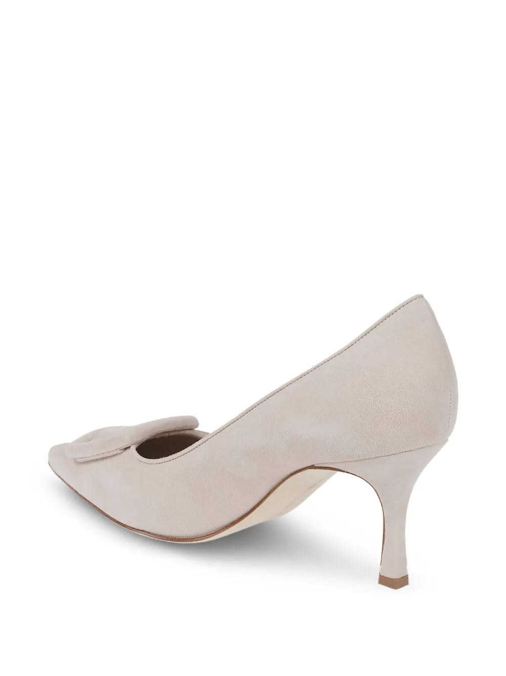 Manolo Blahnik Pumps met leren hak Beige