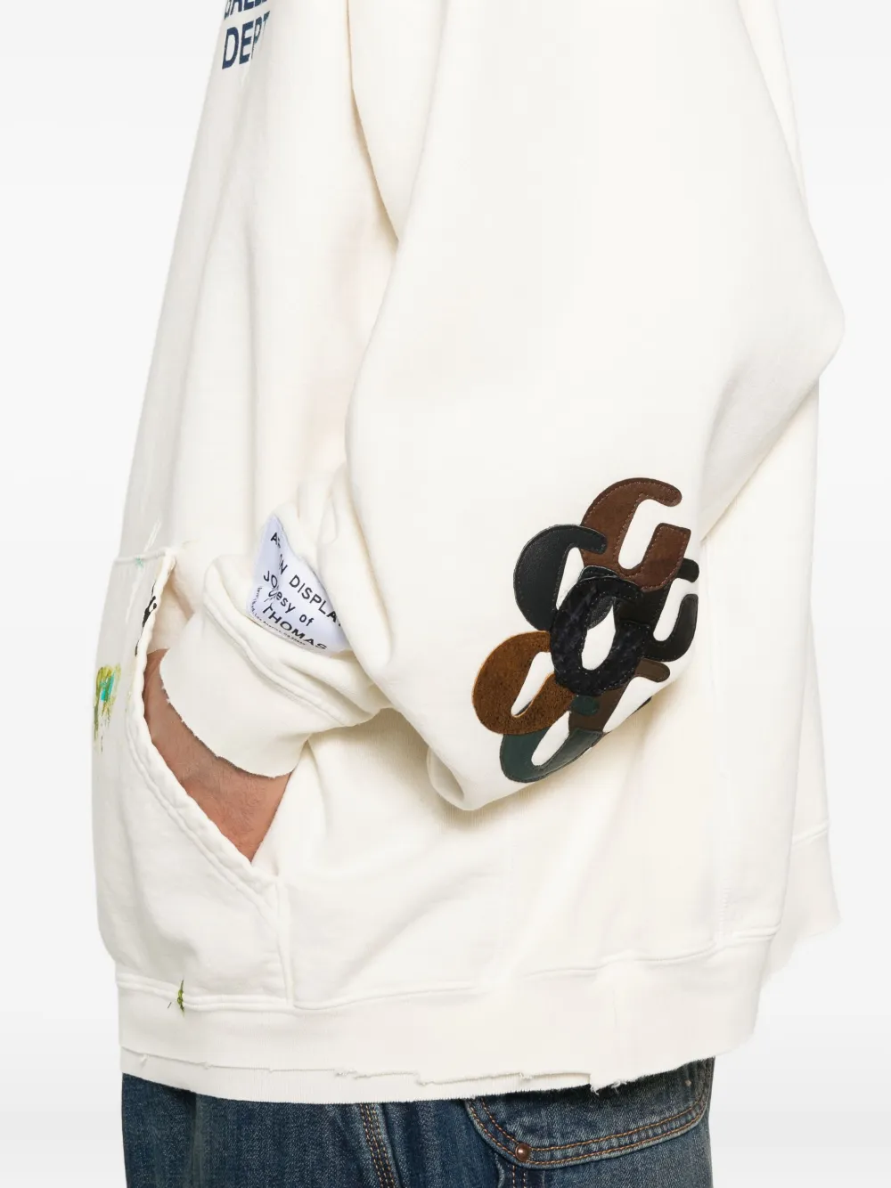 GALLERY DEPT. Sweater met grafische print en capuchon Wit