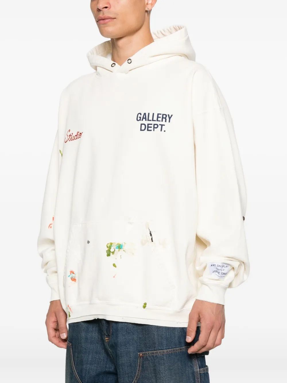 GALLERY DEPT. Sweater met grafische print en capuchon Wit