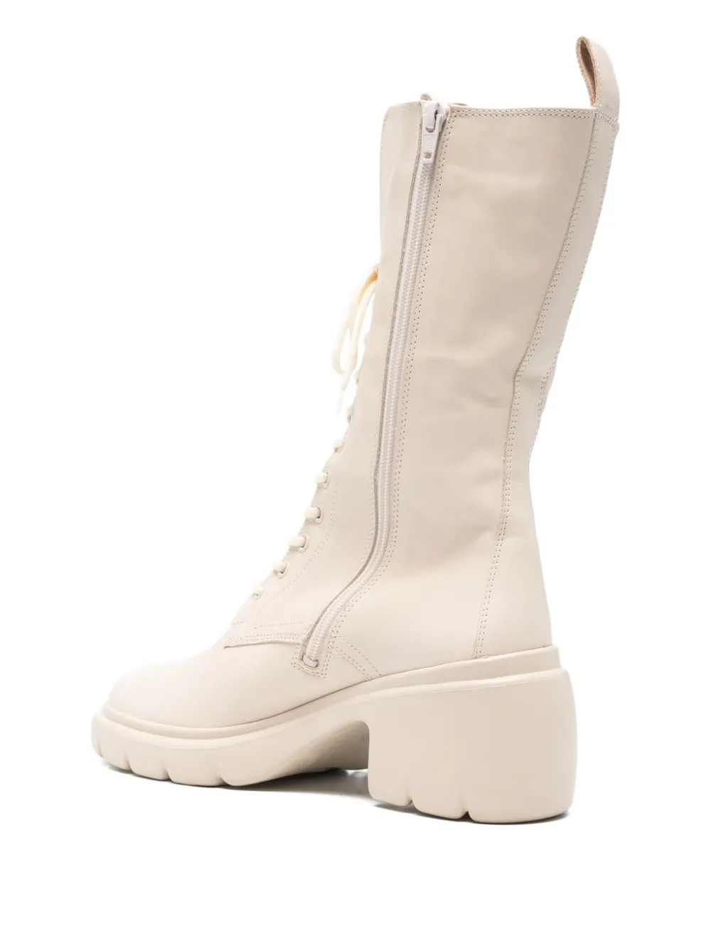 Hogl 65mm Louise Lace-up Lug-sole Boots In Neutral