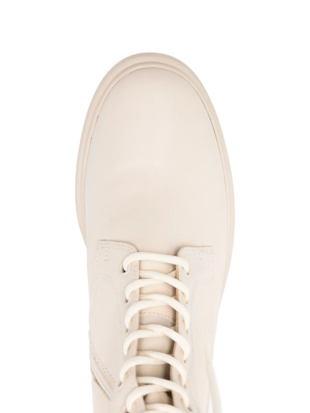 Hogl 65mm Louise Lace-up Lug-sole Boots In Neutral