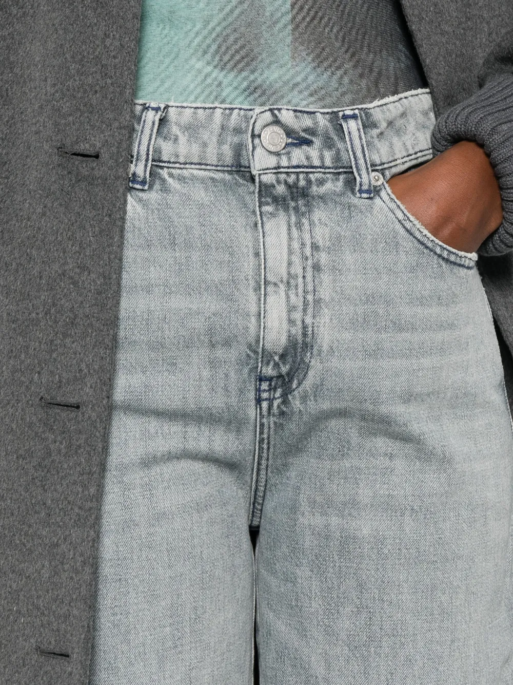 Vicolo Df5014 Wide-leg Trousers In Blue