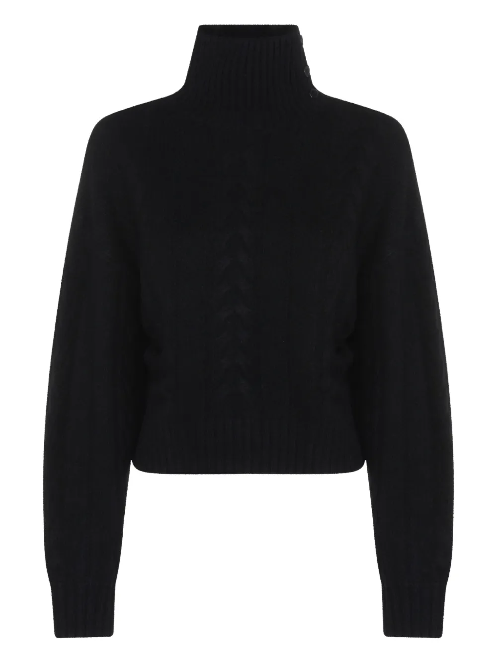 Not Shy Cable-knit Sweater In Black