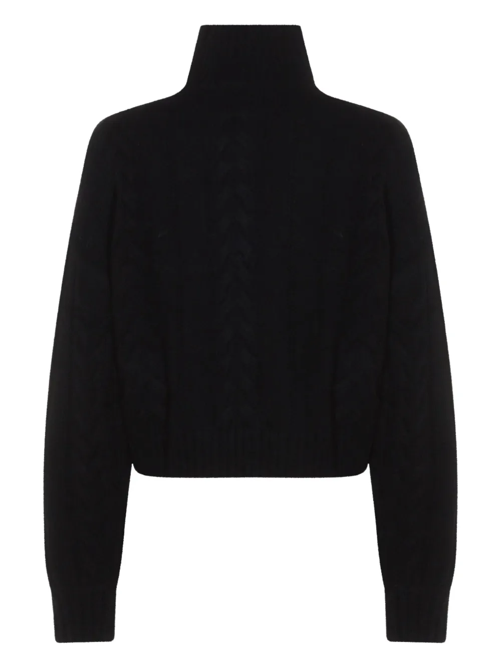 Not Shy Cable-knit Sweater In Black