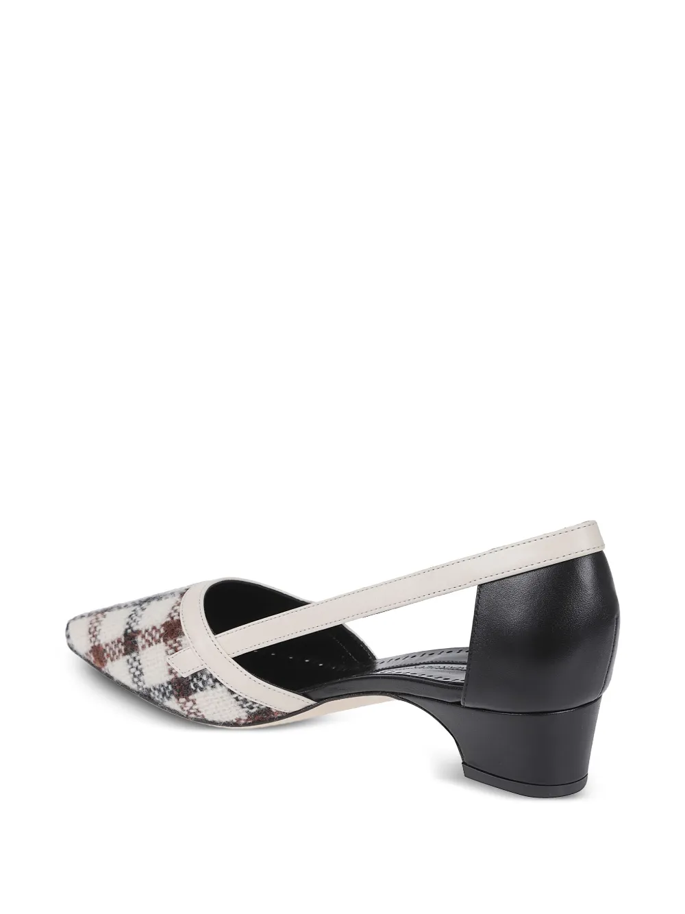 Manolo Blahnik Geruite pumps Wit