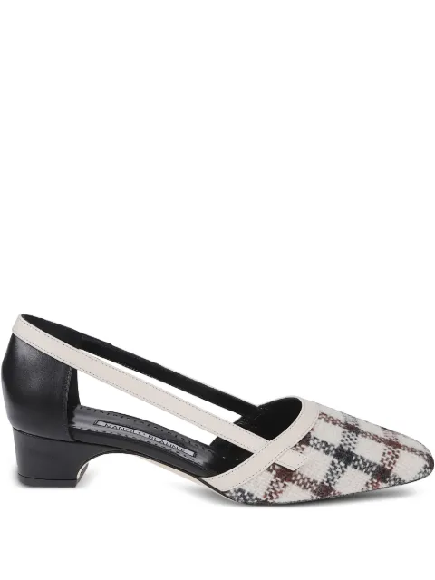 Manolo Blahnik check-pattern pumps