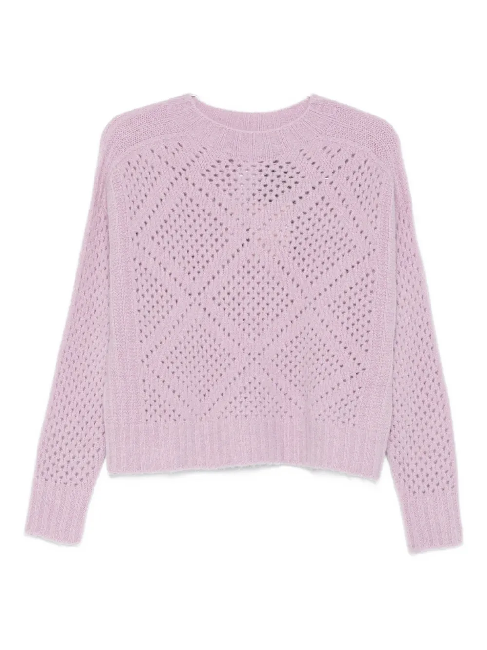 Twinset Openwork Sweater In Pink