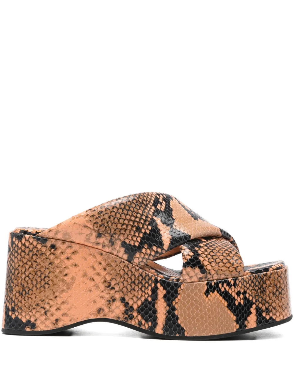 Paris Texas Vicky sandalen met sleehak Bruin